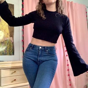 My Girl Cropped Bell Sleeve Sweater